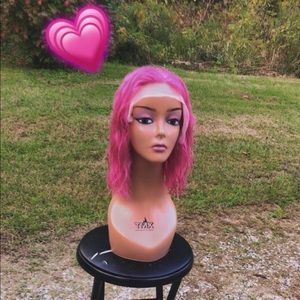 Pink 13x4 frontal wig. 12 inch